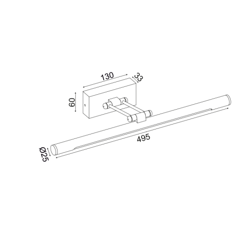 LED аплик за баня PN10LEDW50CH RIO - Image 2