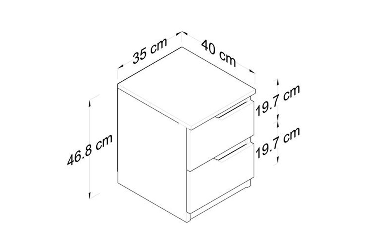 Нощно шкафче Verena в бяло - Image 4