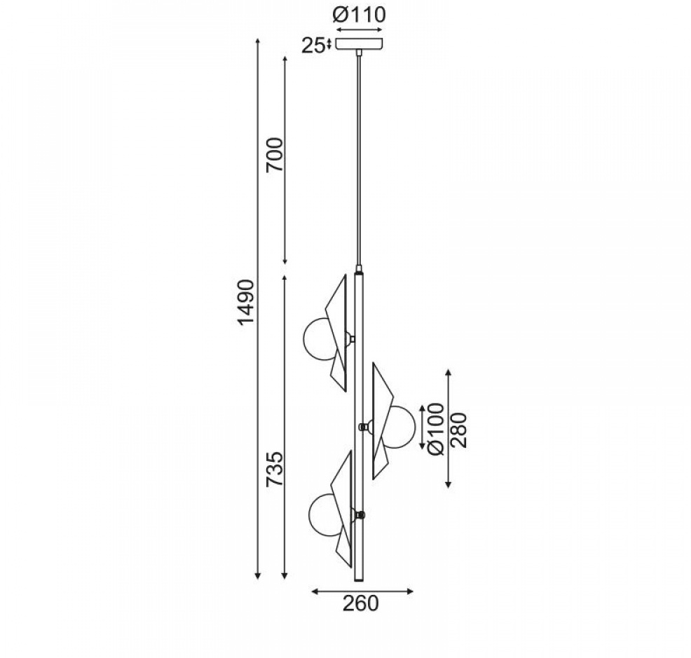 Пендел HL42593P26BG POLYGON - Image 2
