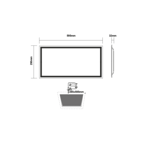 LED панел за вграждане OTIS30603065N, 30W, 6500K - Image 2
