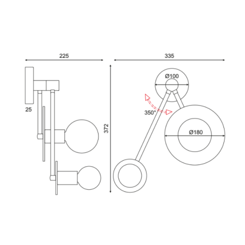 Аплик OD742W74BR CLOCK - Image 2
