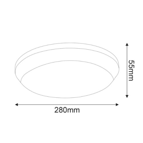 LED плафон с датчик за движение 24W, 4000K, IP54 - Image 2