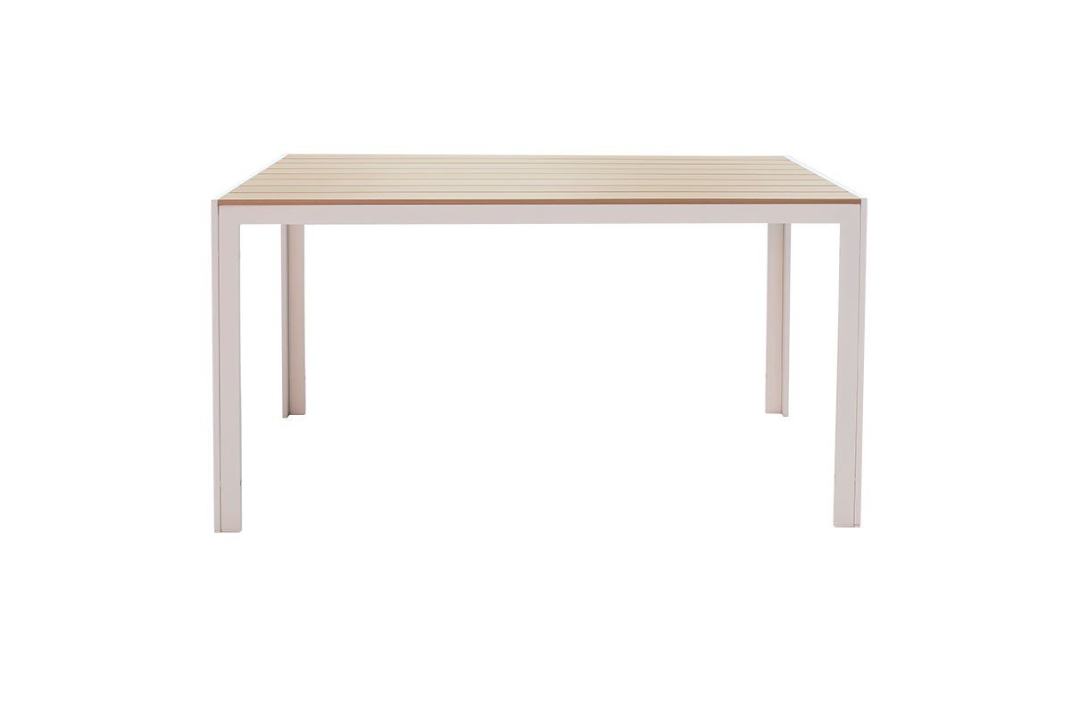 Градинска маса Nares, 140х80х72.5см, в бял цвят - Image 2