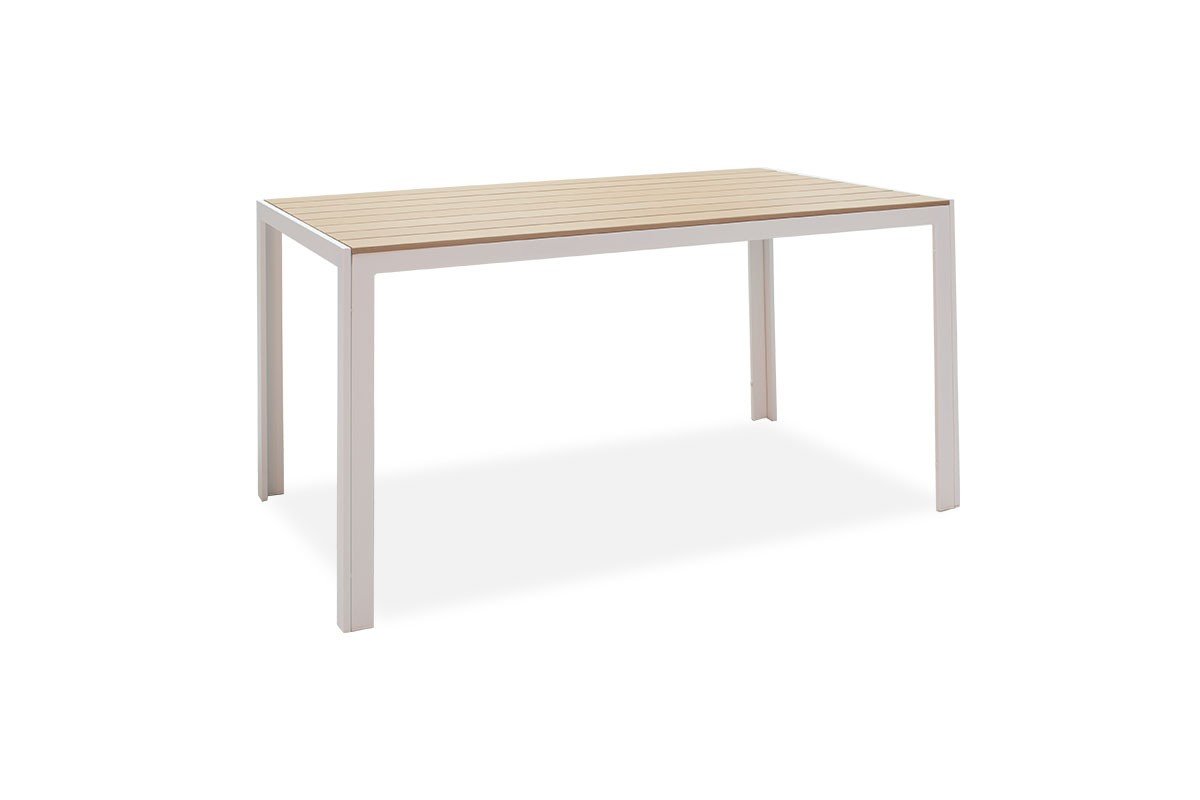 Градинска маса Nares, 140х80х72.5см, в бял цвят
