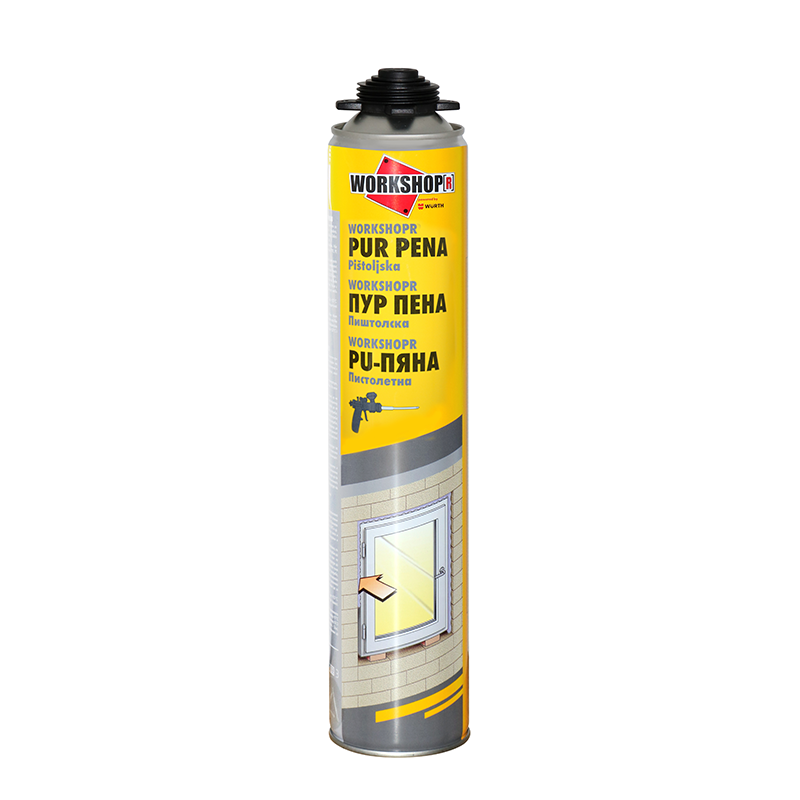 WORKSHOPR Пистолетна PU-пяна 690ml/811gr