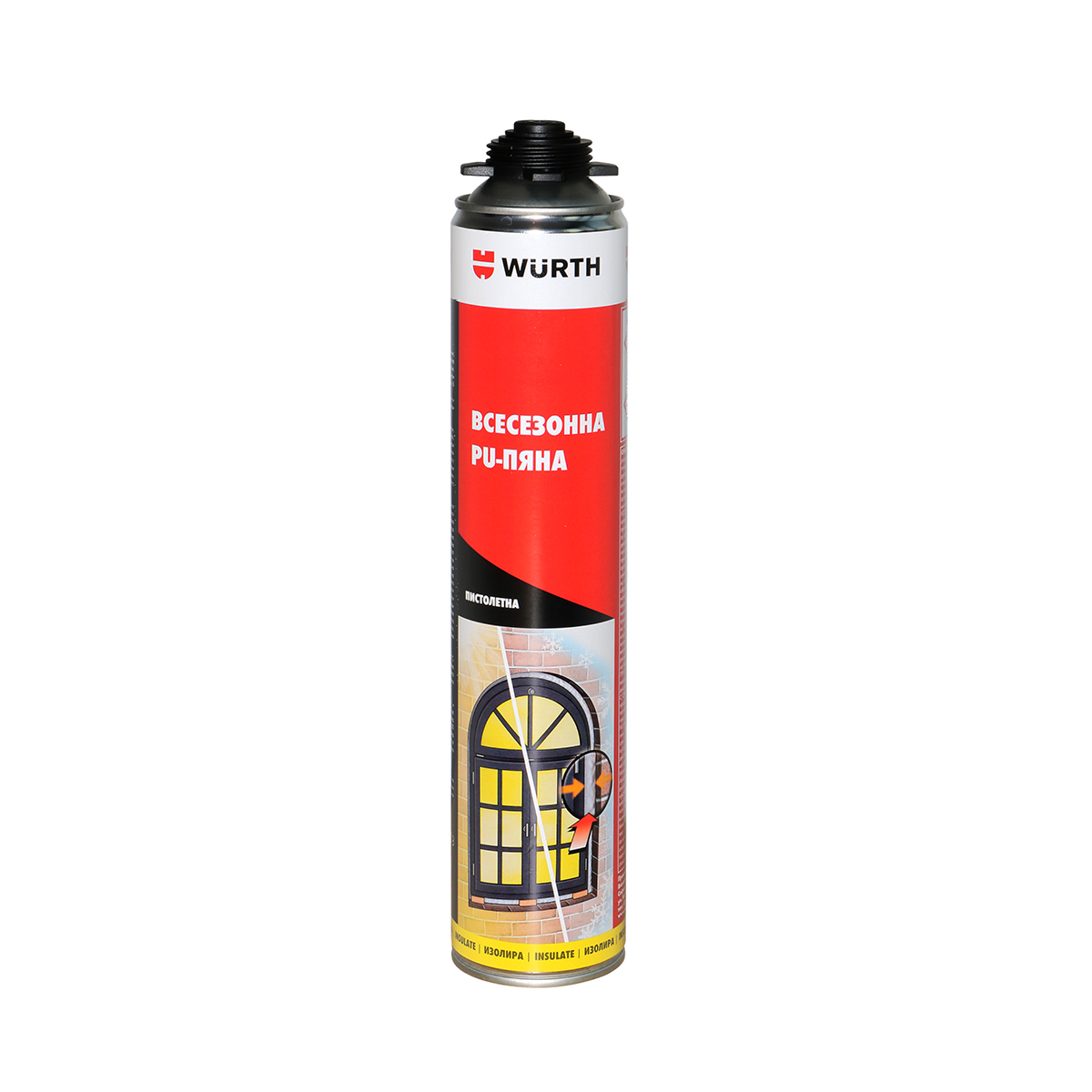 Пистолетна полиуретанова пяна, всесезонна 880ml.