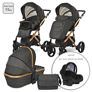 Детска количка RIMINI PREMIUM BLACK JASPER
