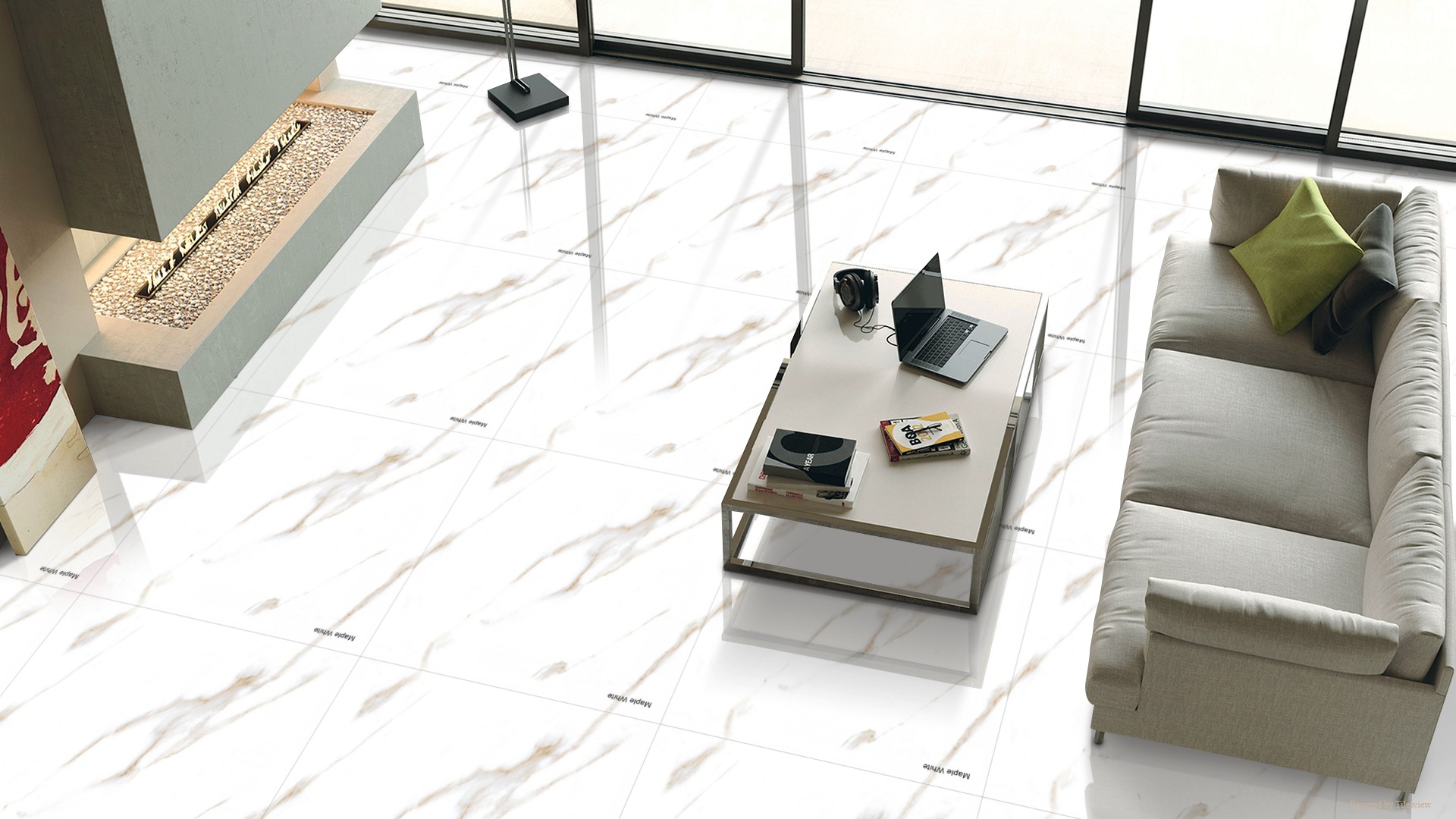 Дигитален полиран гранитогрес Maple White 60x60cm - Image 3