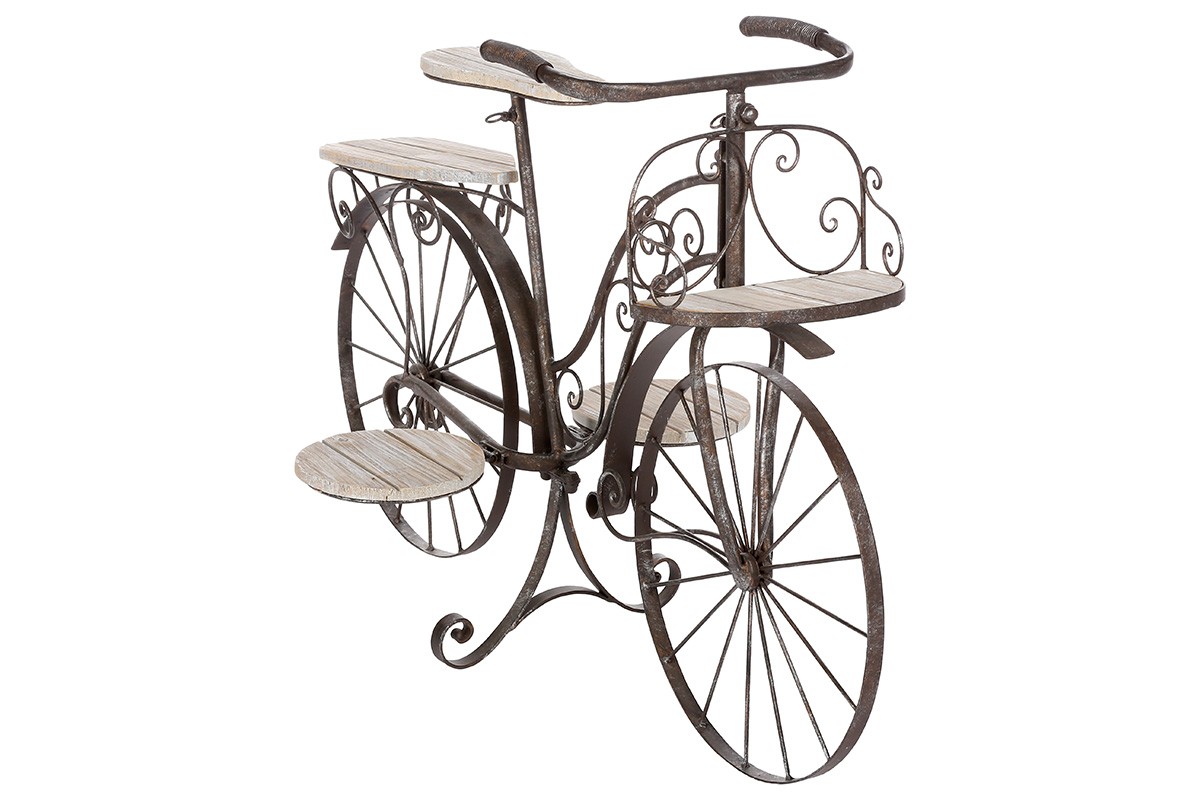 Стойка за цветя Bicycle кафява