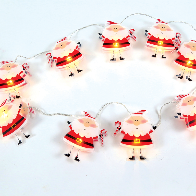 ПЛАСТМАСОВ ДЯДО ДЯДО 10 LED ЛАМПИ