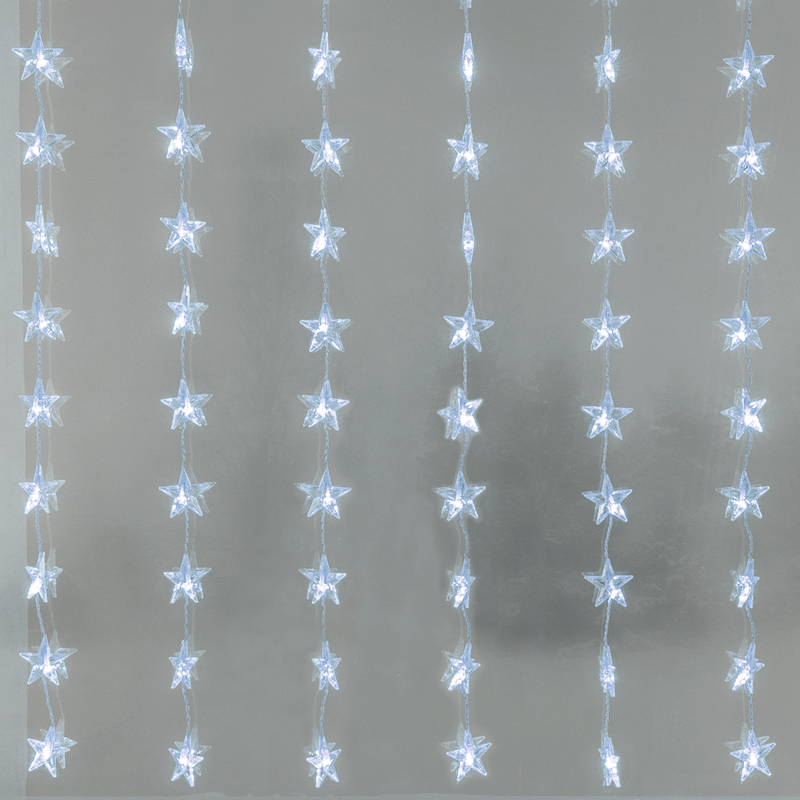 48LED ЛАМПА ПЕРДЕ ЗВЕЗДИ 6.5 см