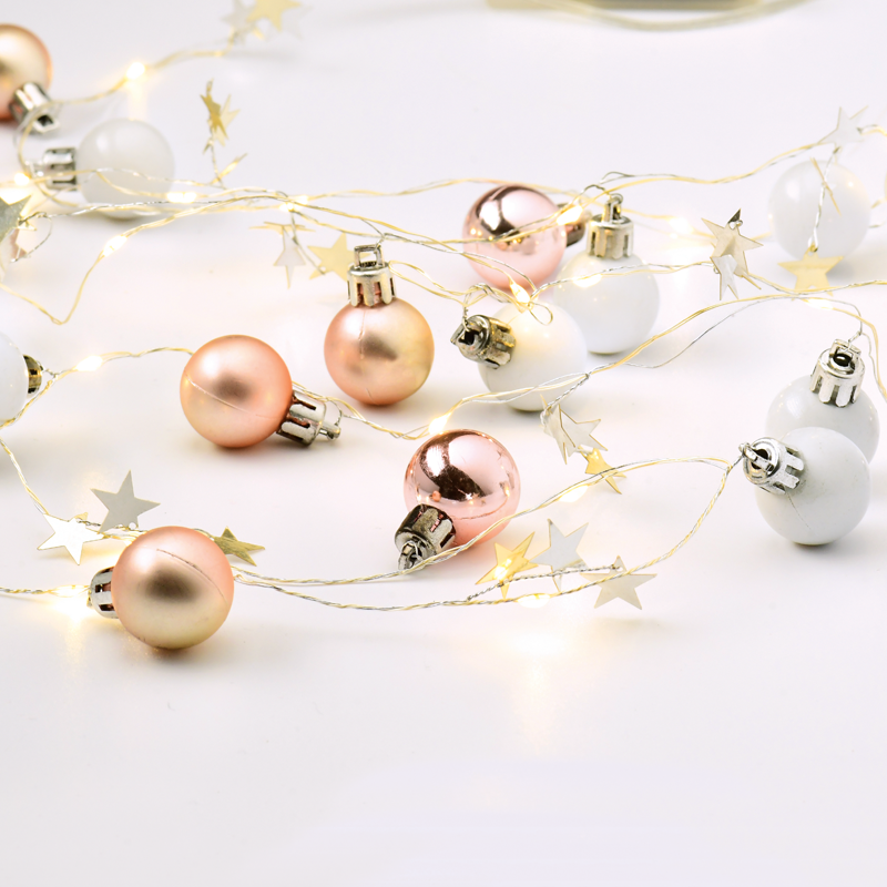 "XMAS GARLAND WHITE BALLS" 20 LED ЛАМПИ
