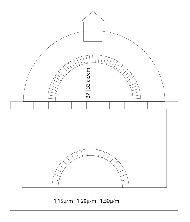 Пещ на дърва Термо със сиво – черна тухла - Image 2