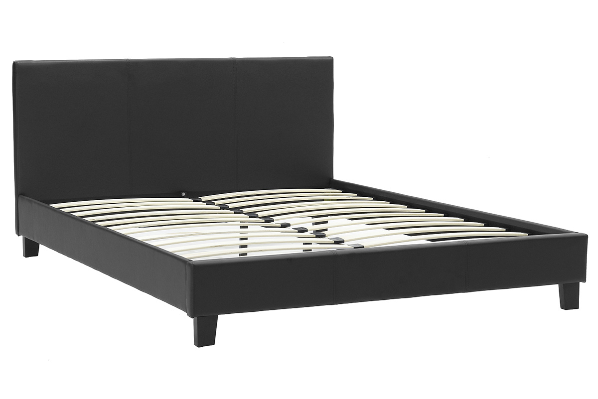 Легло Nevil двойно 150x200 PU цвят черен мат - Image 3