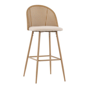 Бар стол Kace естествен ратан 43x55x102cm