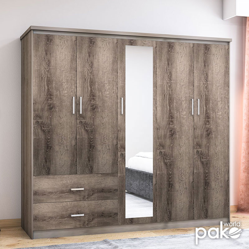 Гардероб петкрилен OLYMPUS цвят кастило-торо 198x57x183см - Image 3