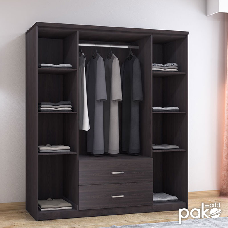Четирикрилен гардероб OLYMPUS цвят венге 159x57x183см - Image 2
