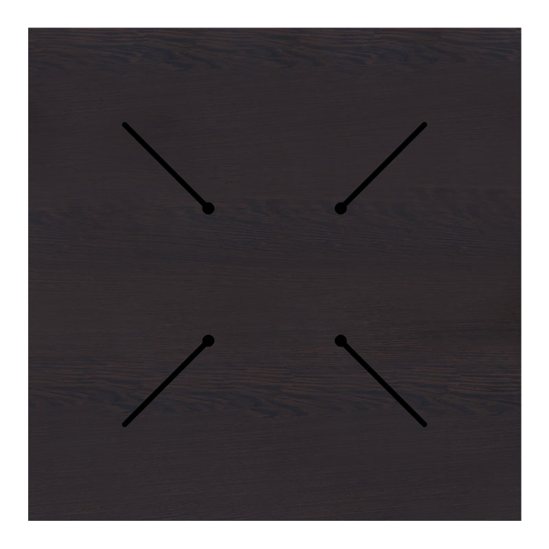 Плот за маса Portico венге 69x69см - Image 2