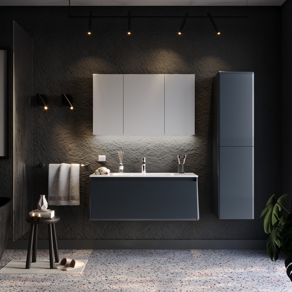 Комплект мебели за баня BELLA Anthracite 100