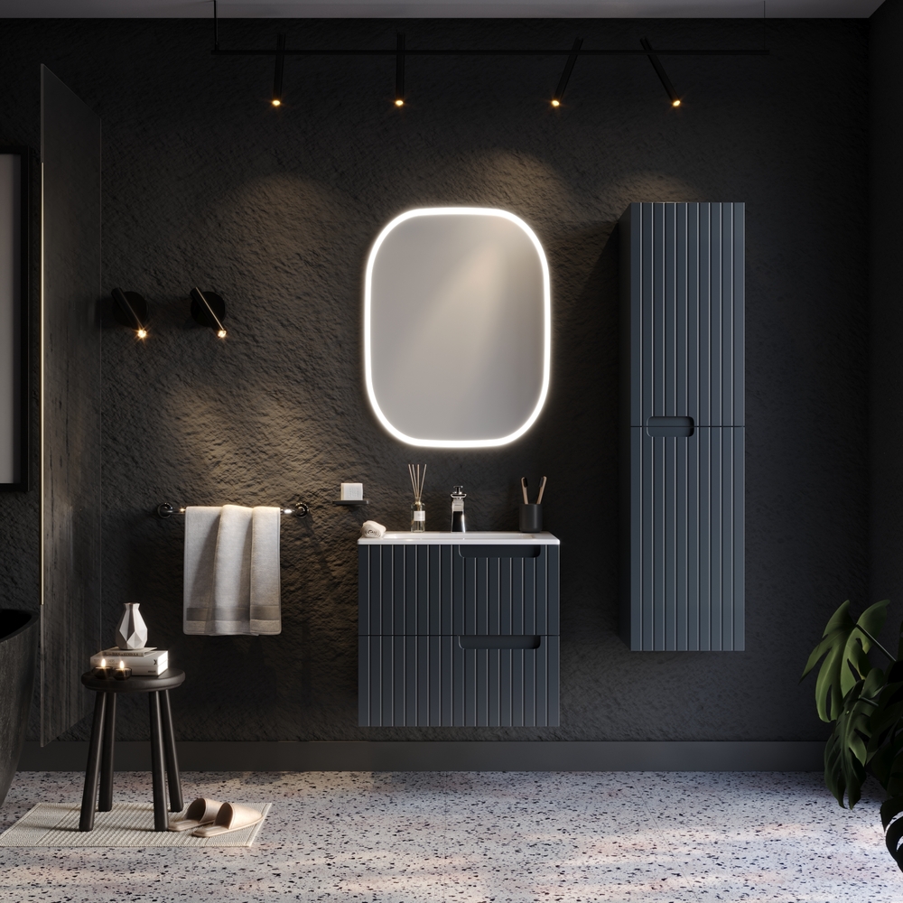 Комплект мебели за баня ENZA Anthracite 60