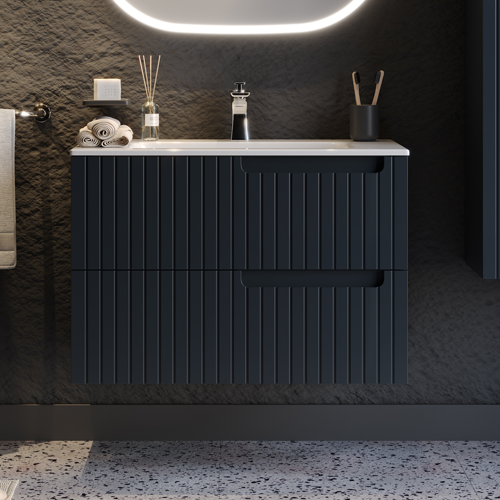Шкаф за баня ENZA Anthracite 80