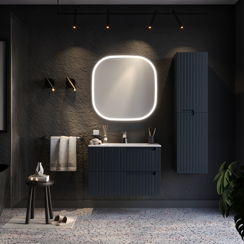 Комплект мебели за баня ENZA Anthracite 80