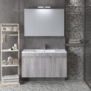 Комплект мебели за баня OMEGA GREY OAK 120 сив дъб