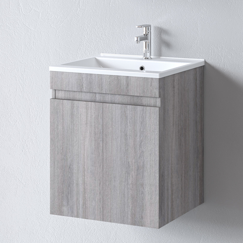 Шкаф за баня с мивка OMEGA GREY OAK 50