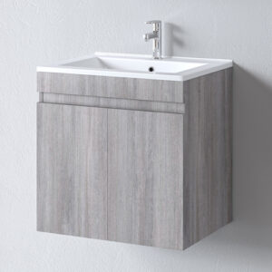 Шкаф за баня с мивка OMEGA GREY OAK 60 