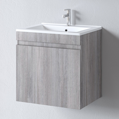 Шкаф за баня с мивка OMEGA GREY OAK 60