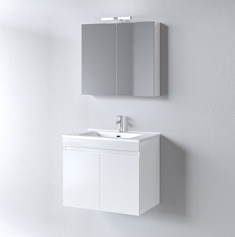 Комплект мебели за баня OMEGA White GLOSS 75