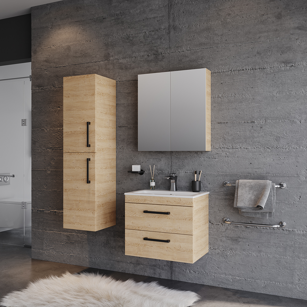 Комплект мебели за баня SANTA Бежов MDF 18mm 60