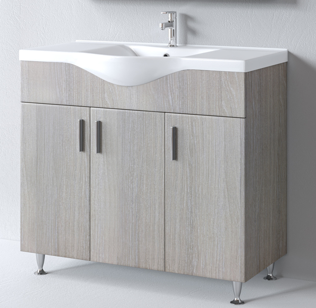 Комплект шкаф, мивка и огледало с шкафове за баня SIENA HARMONY NEW 100 - Image 3
