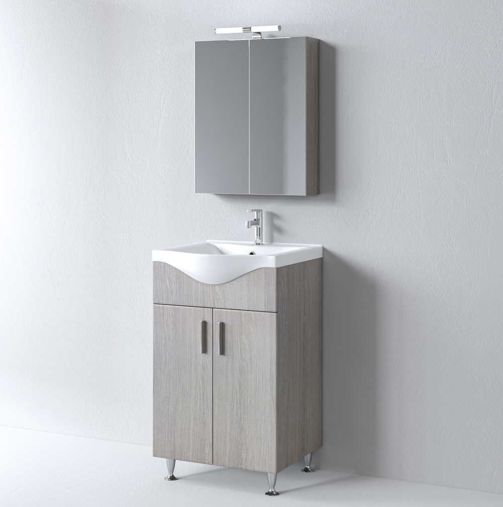 Комплект шкаф, мивка и огледало с шкафове за баня SIENA HARMONY NEW 55 - Image 2