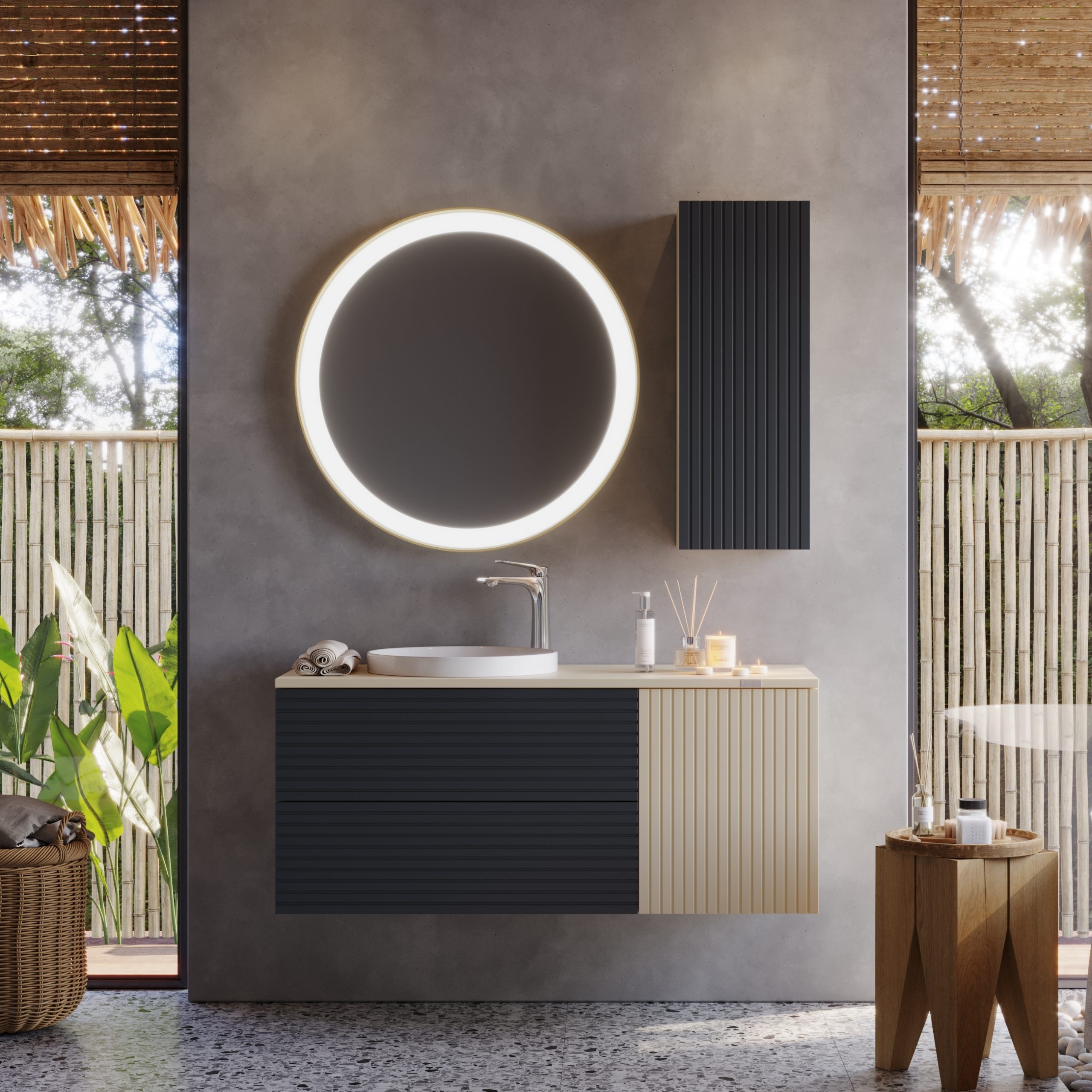 Комплект мебели за баня VIEN Anthracite 120