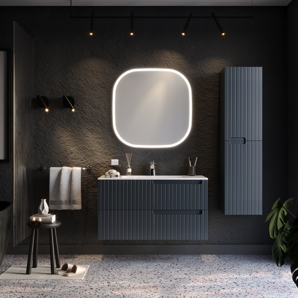 Комплект мебели за баня ENZA Anthracite 100