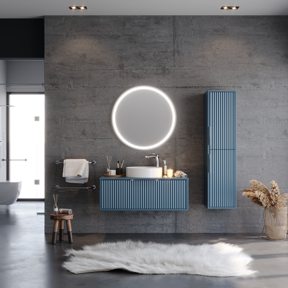 Комплект мебели за баня HOLE Blue 100