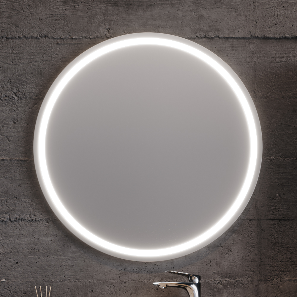 Огледало LED HOLE Φ80 Син с периметърно осветление и сензор