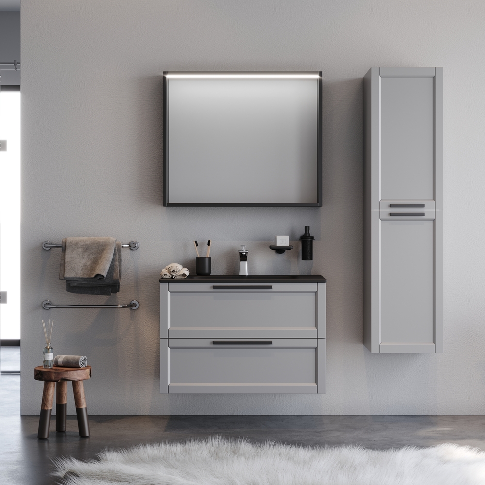 Комплект мебели за баня LAGUNA Grey 80 в сиво
