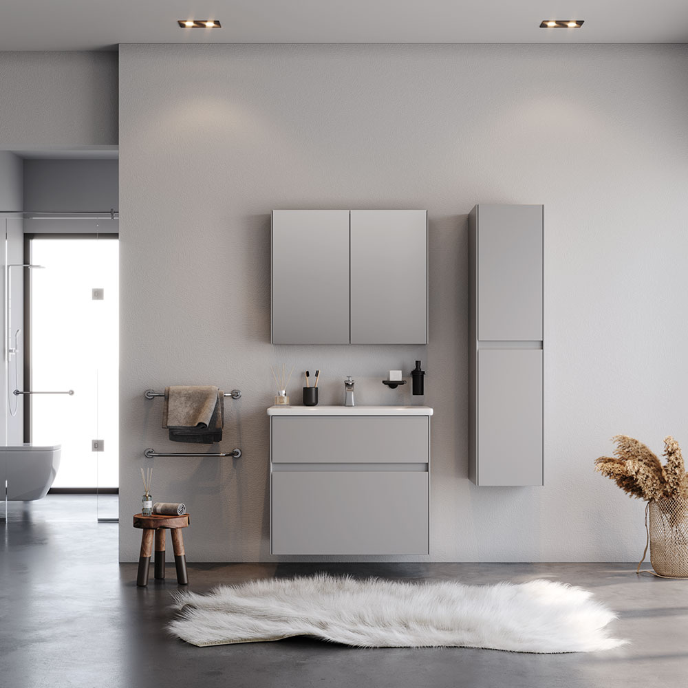 Комплект мебели за баня MALAGA Grey 80