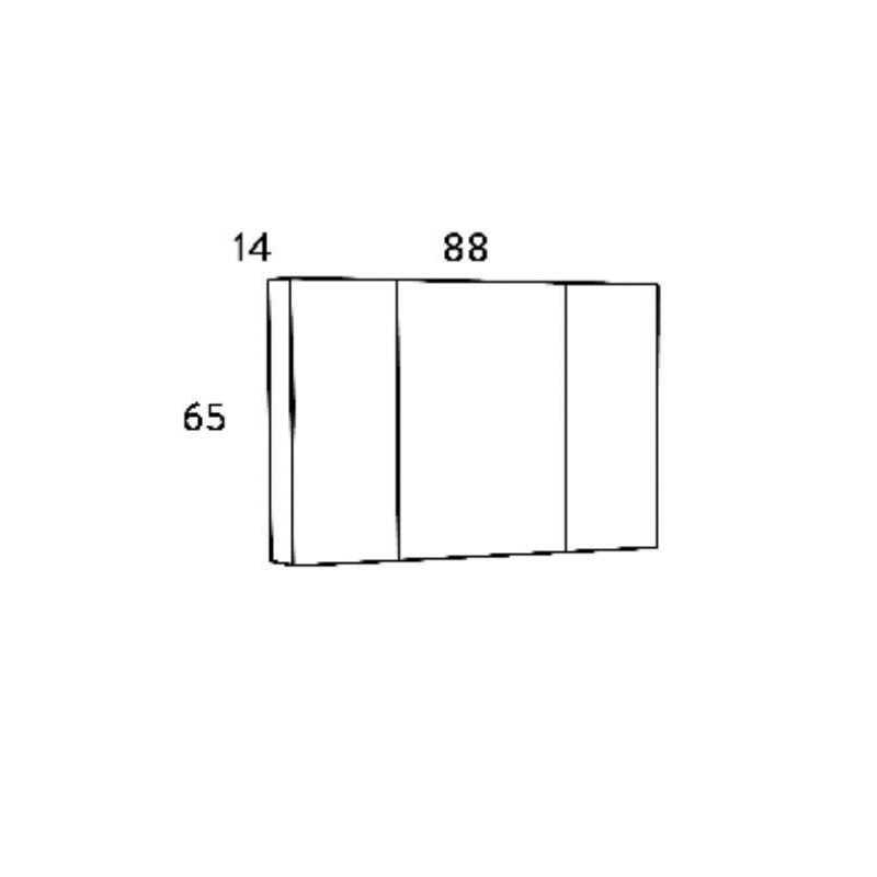 Комплект мебели за баня ОМЕГА БЕЖОВ ДЪБ 90,шкаф Пейка 87x44x60 - Image 11