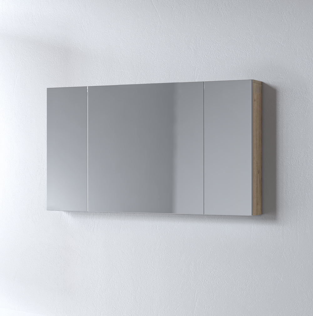 Огледало за баня с шкафове OMEGA BEIGE OAK 120 бежов дъб