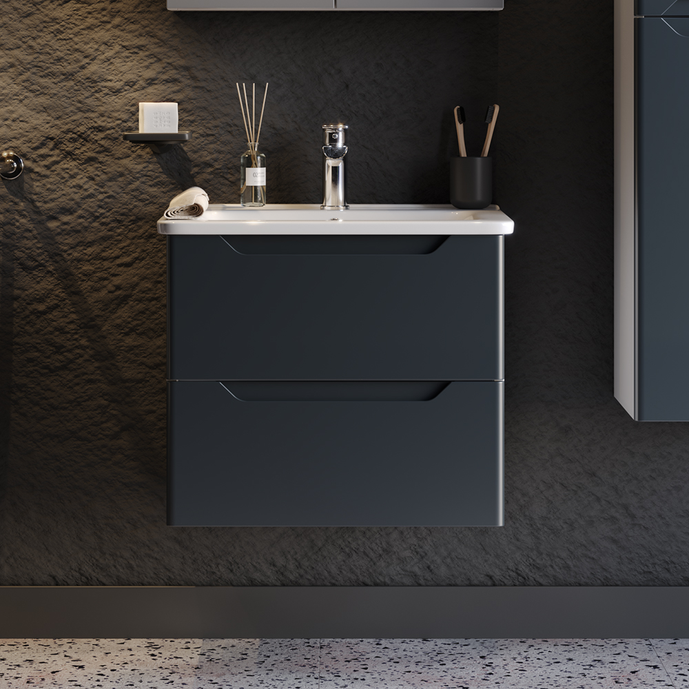 Шкаф за баня PERLA Anthracite 60