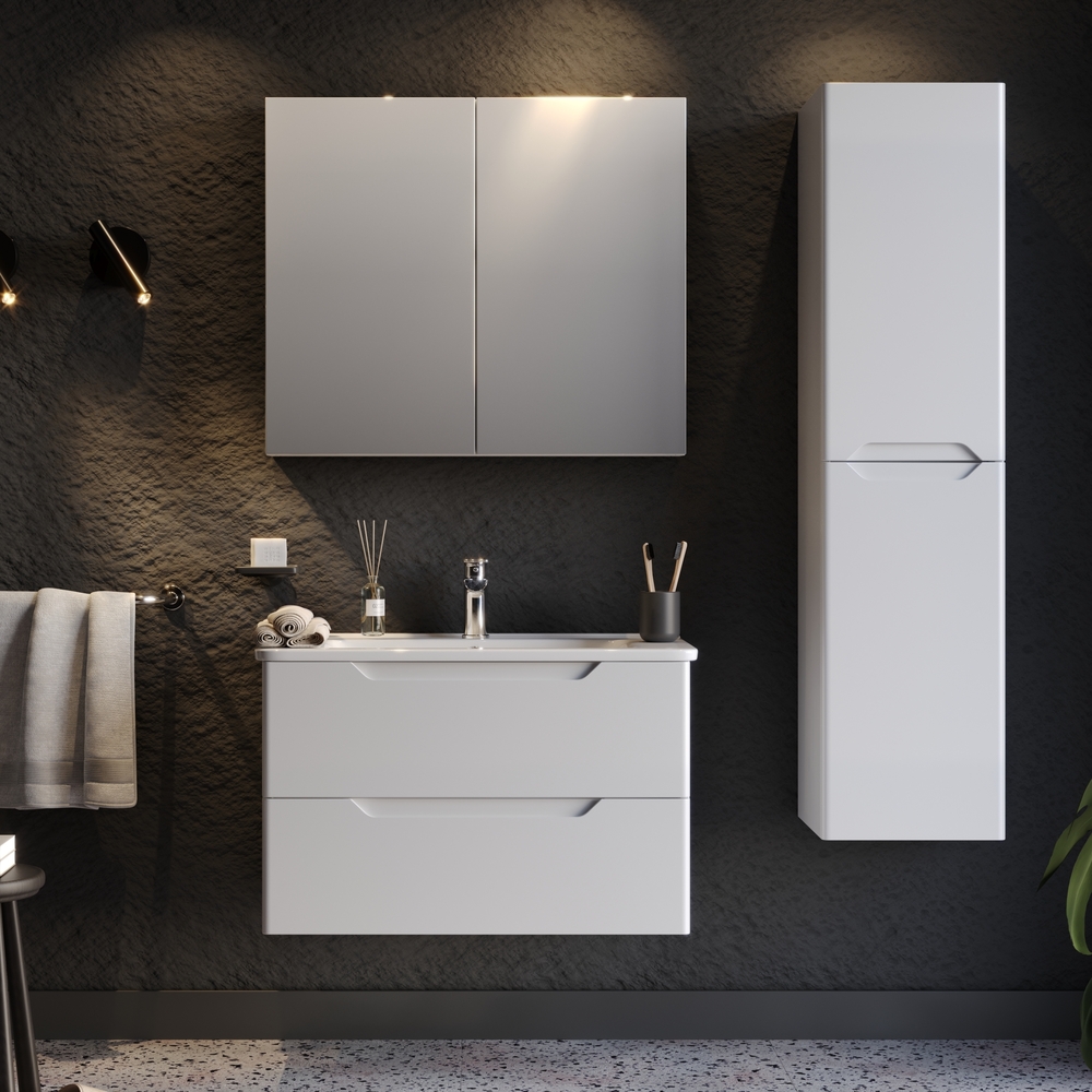 Комплект мебели за баня PERLA White 80