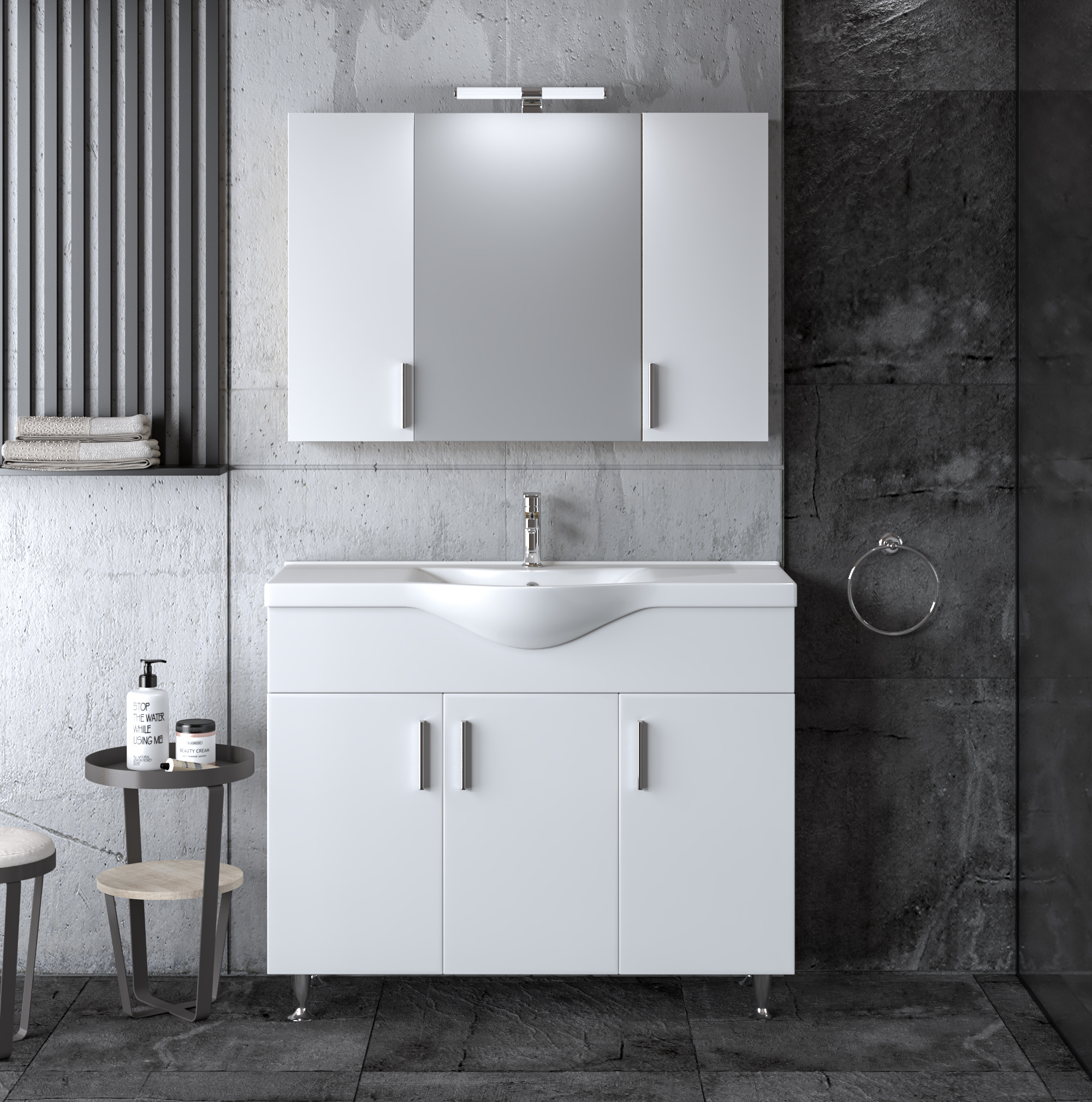 Комплект мебели за баня SIENA WHITE 100
