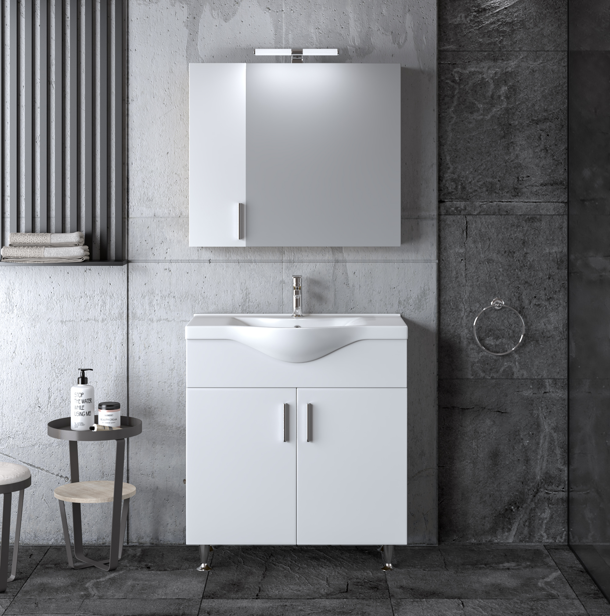 Комплект мебели за баня SIENA WHITE 75