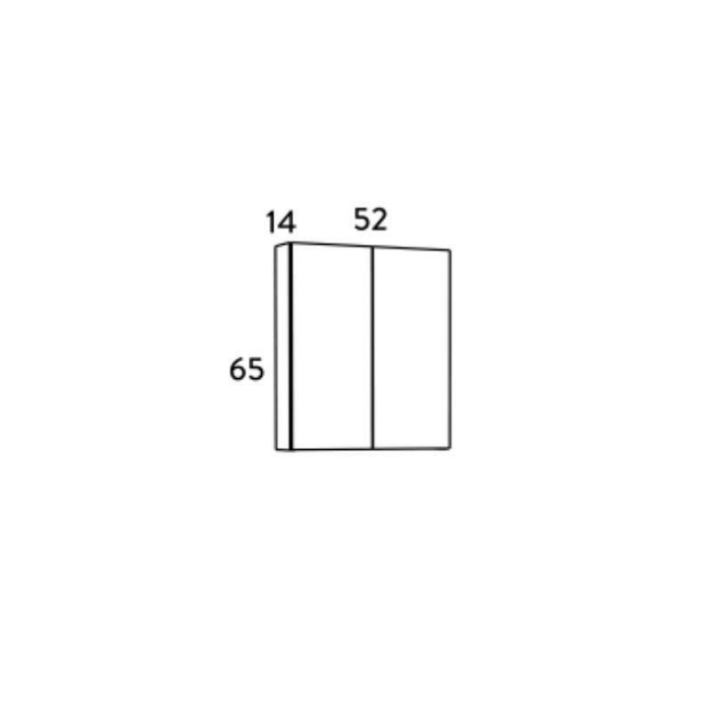 Комплект огледало, мивка и шкаф за баня SIENA WHITE 55 - Image 8