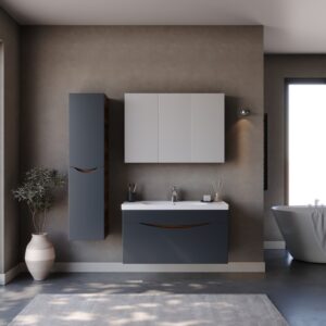Комплект мебели за баня SMILE Anthracite Barok 100