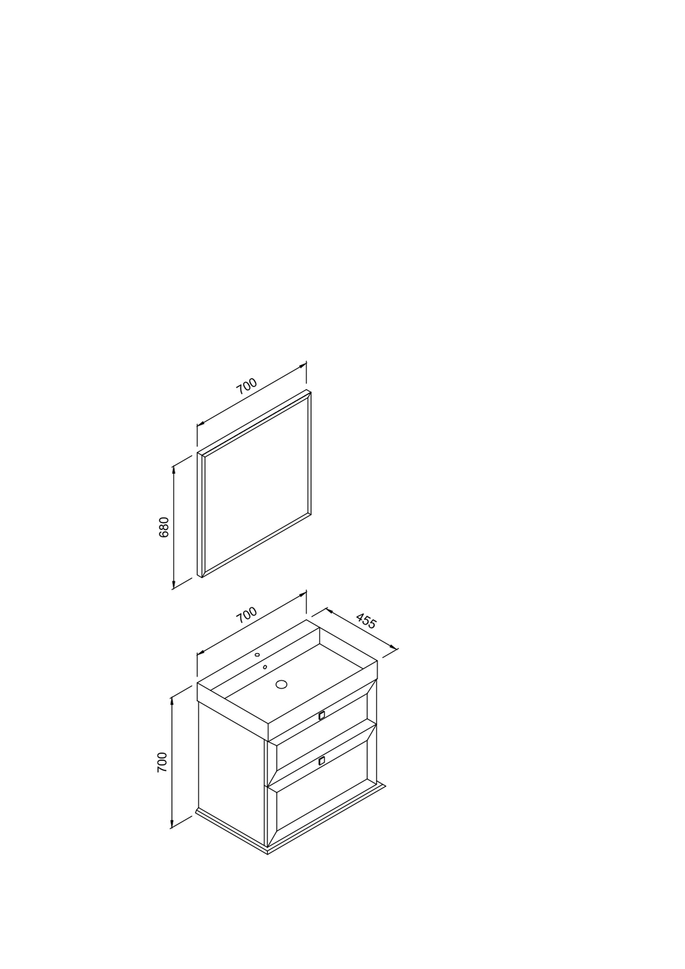 Долен шкаф STELLA 70см, сив мат - Image 2