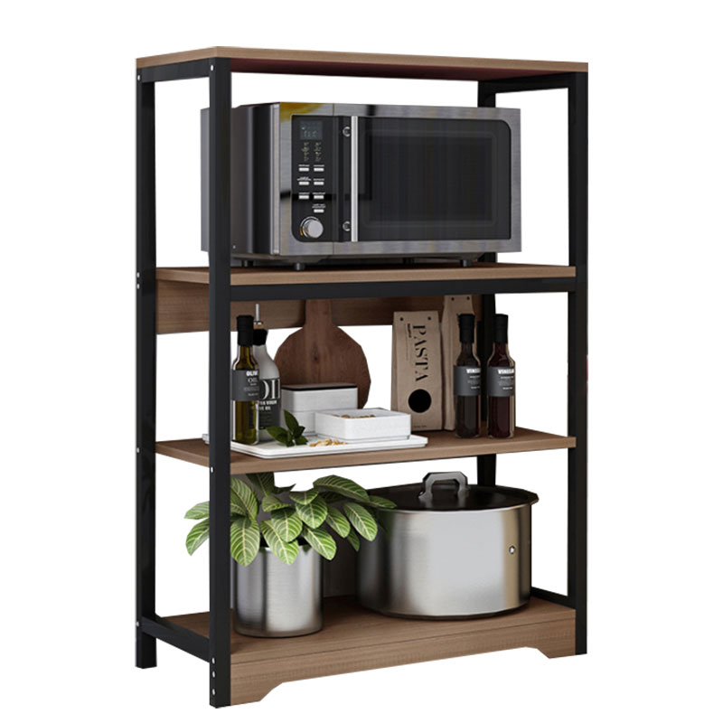 Подов рафт Daan метален орех-черен 60x30x100см